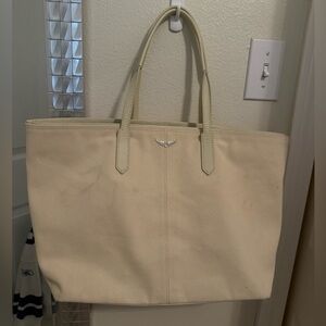 Zadig & Voltaire Mick Wings Canvas Tote Bag